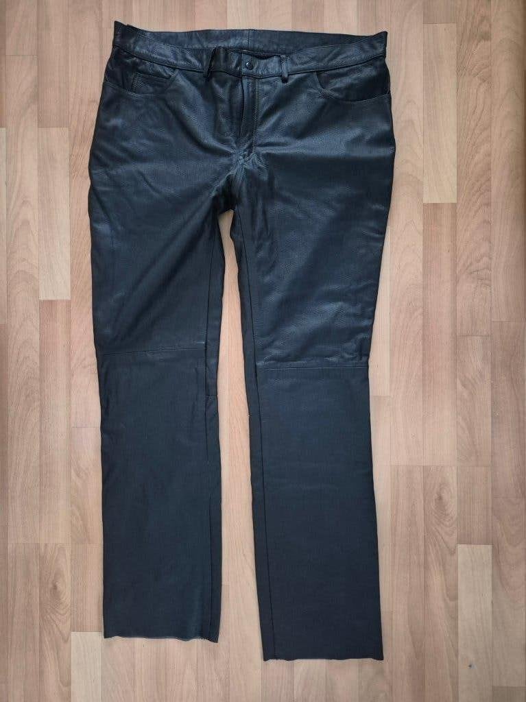 Leren (motor)broek, maat 60, nooit gedragen., Broek | leer, Heren, Louis, Ophalen of Verzenden