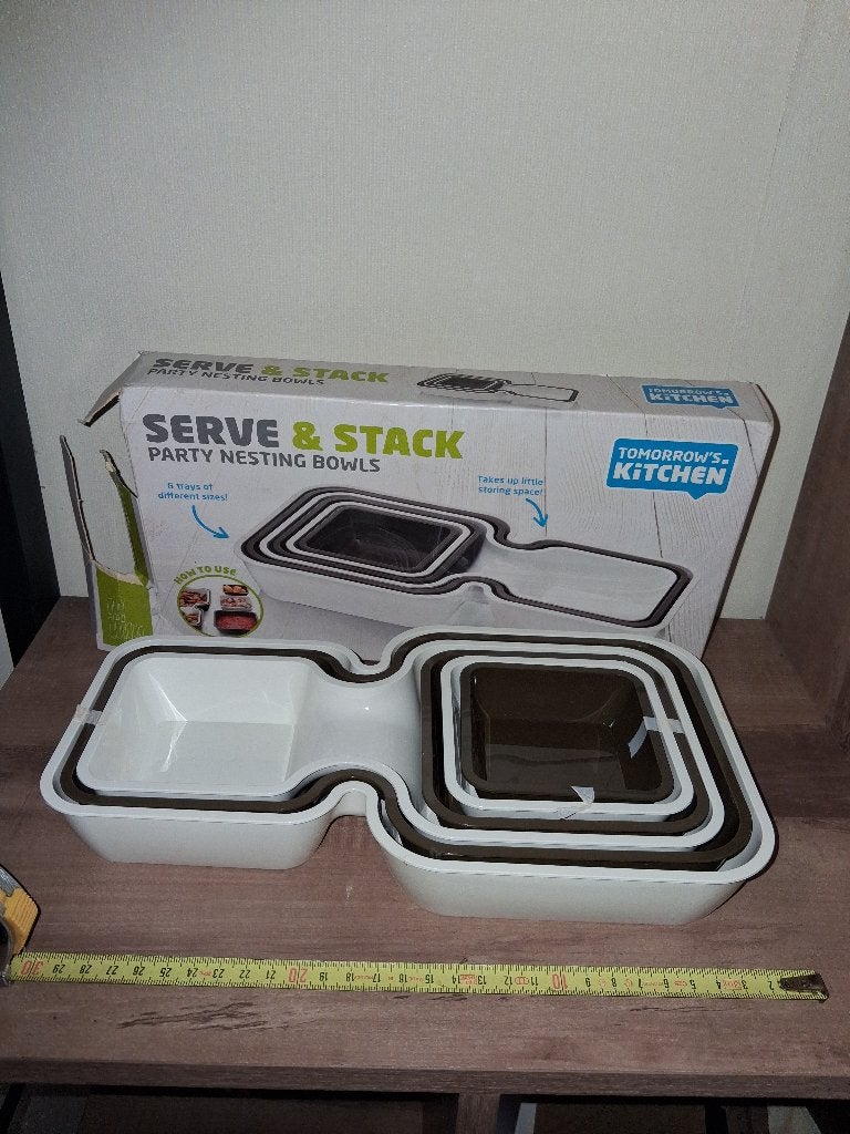 Tomorrow’s Kitchen Serve & Stack–6 stapelbare serveerschalen, Ophalen of Verzenden
