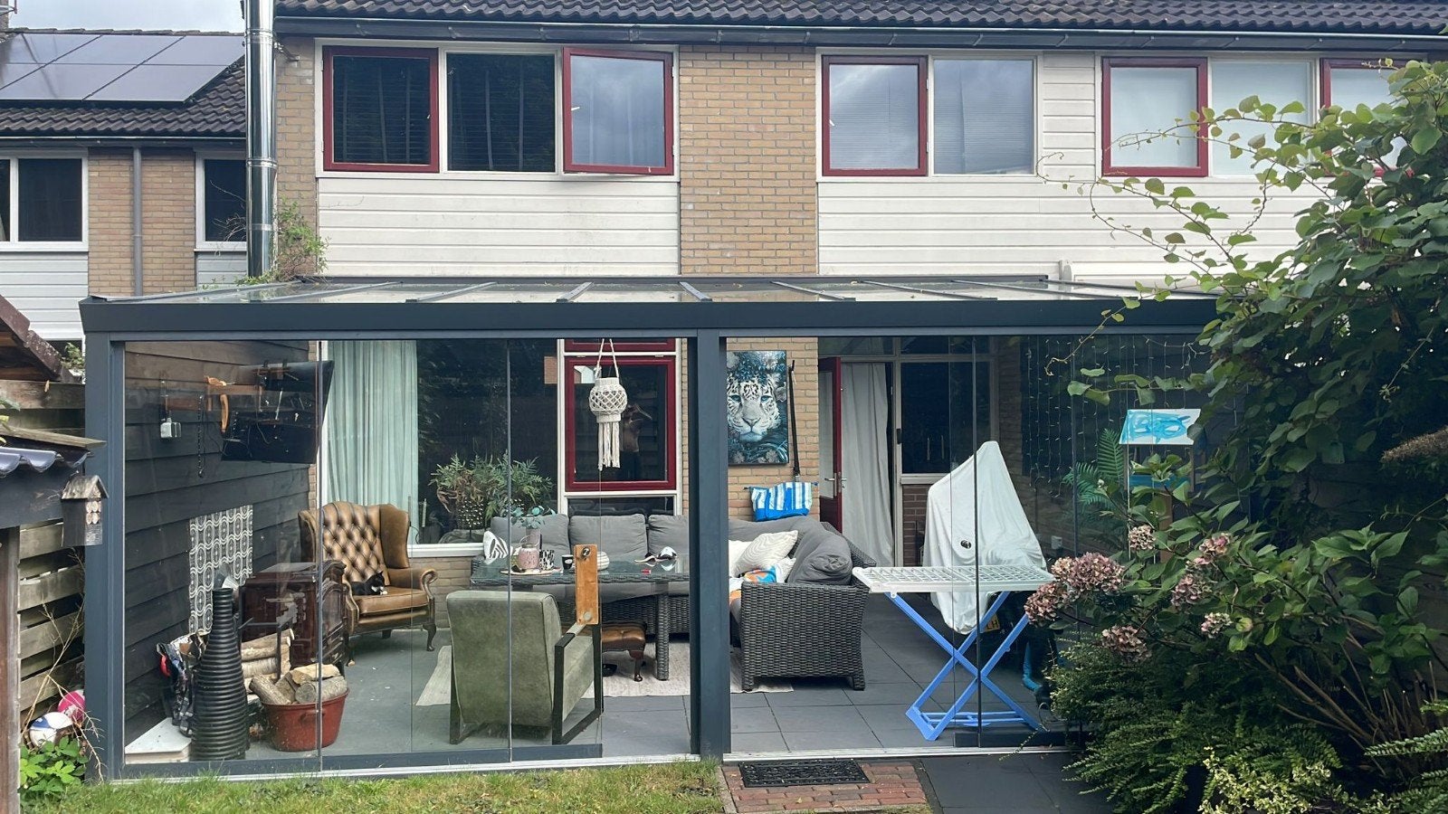 Glazen Serre kleur Antraciet, Tuin en Terras, Overkappingen, Ophalen of Verzenden, Serre