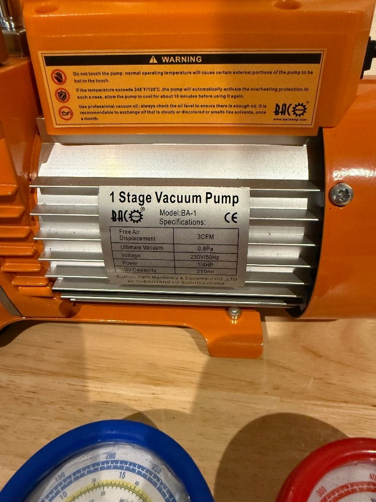 Bacoeng BA-1 vacuüm pomp airco, Ophalen, Gebruikt, Minder dan 60 m³, 3 snelheden of meer