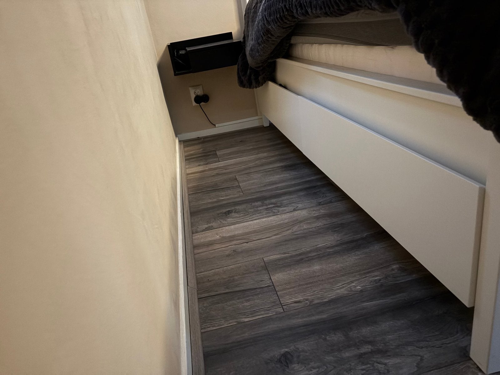 Tweepersoonsbed met opbergruimte - Wit, 140x180 cm, Ophalen, Gebruikt, Wit, Tweepersoons