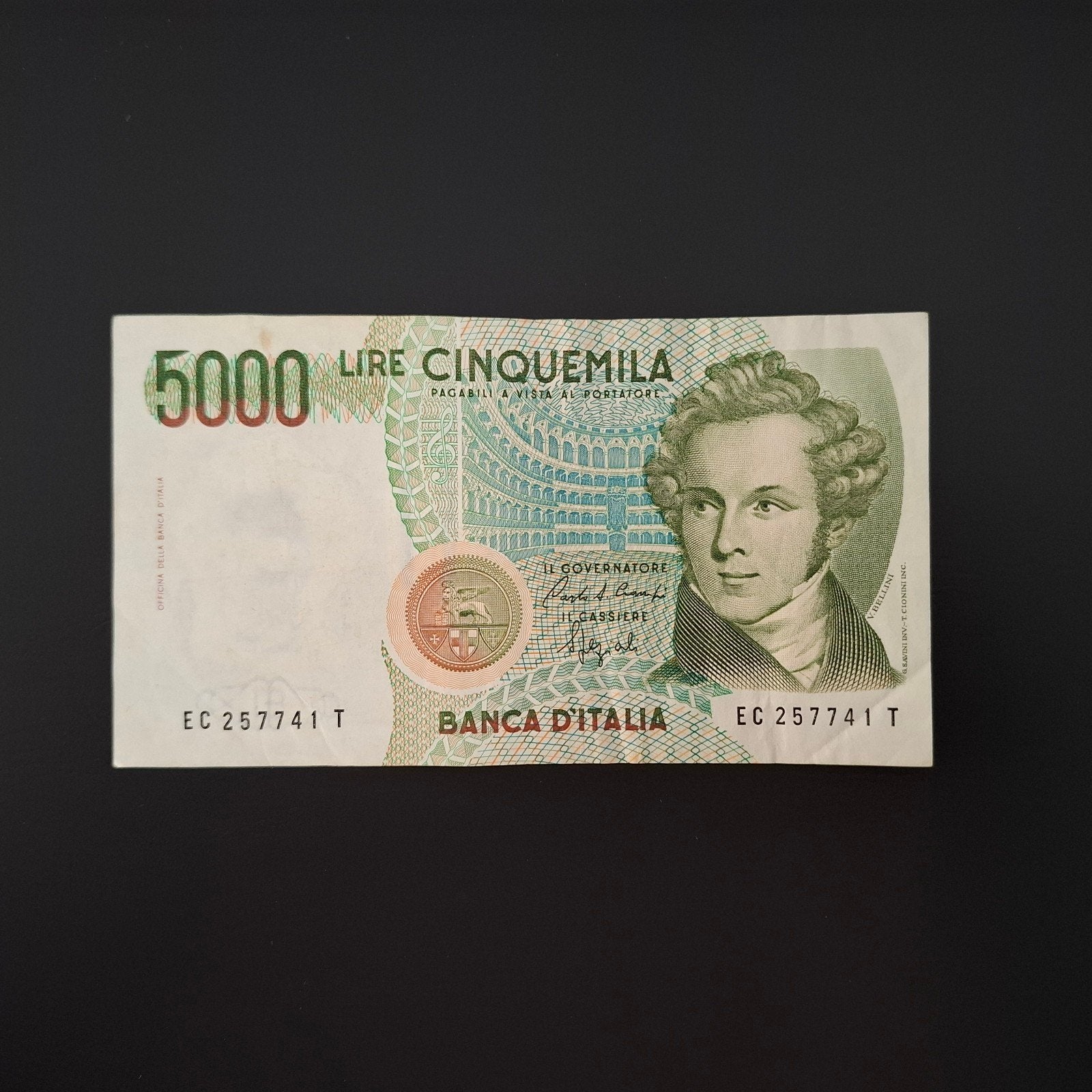 5000 lira Italië #030, Ophalen of Verzenden, Italië, Los biljet