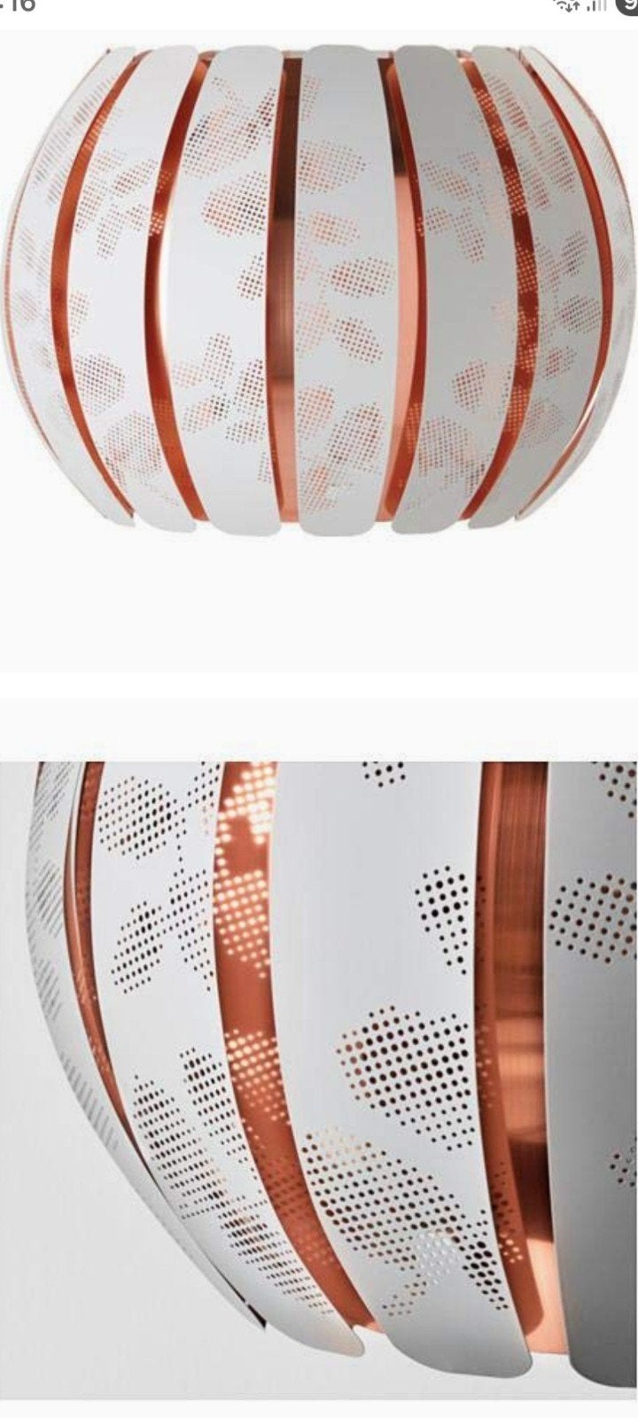 Plafondlamp Wit Koper - Modern & Sfeervol, Ophalen, Modern, Zo goed als nieuw, Wit