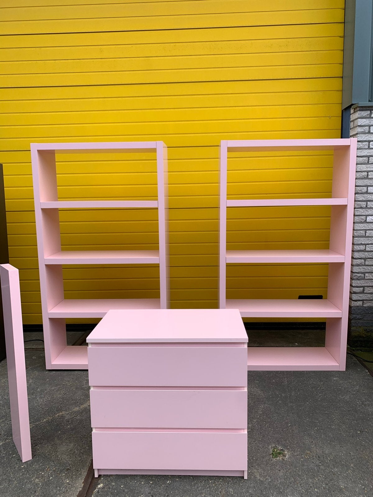 Roze Boekenkasten en Ladekast - Set (Ikea), Huis en Inrichting, Ophalen, Gebruikt, 50 tot 100 cm, Met lade(s)