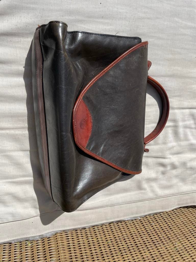 Creation Gabrielle tas, zwart leer, Sieraden, Tassen en Uiterlijk, Tassen | Damestassen, Ophalen of Verzenden, Gebruikt, Zwart