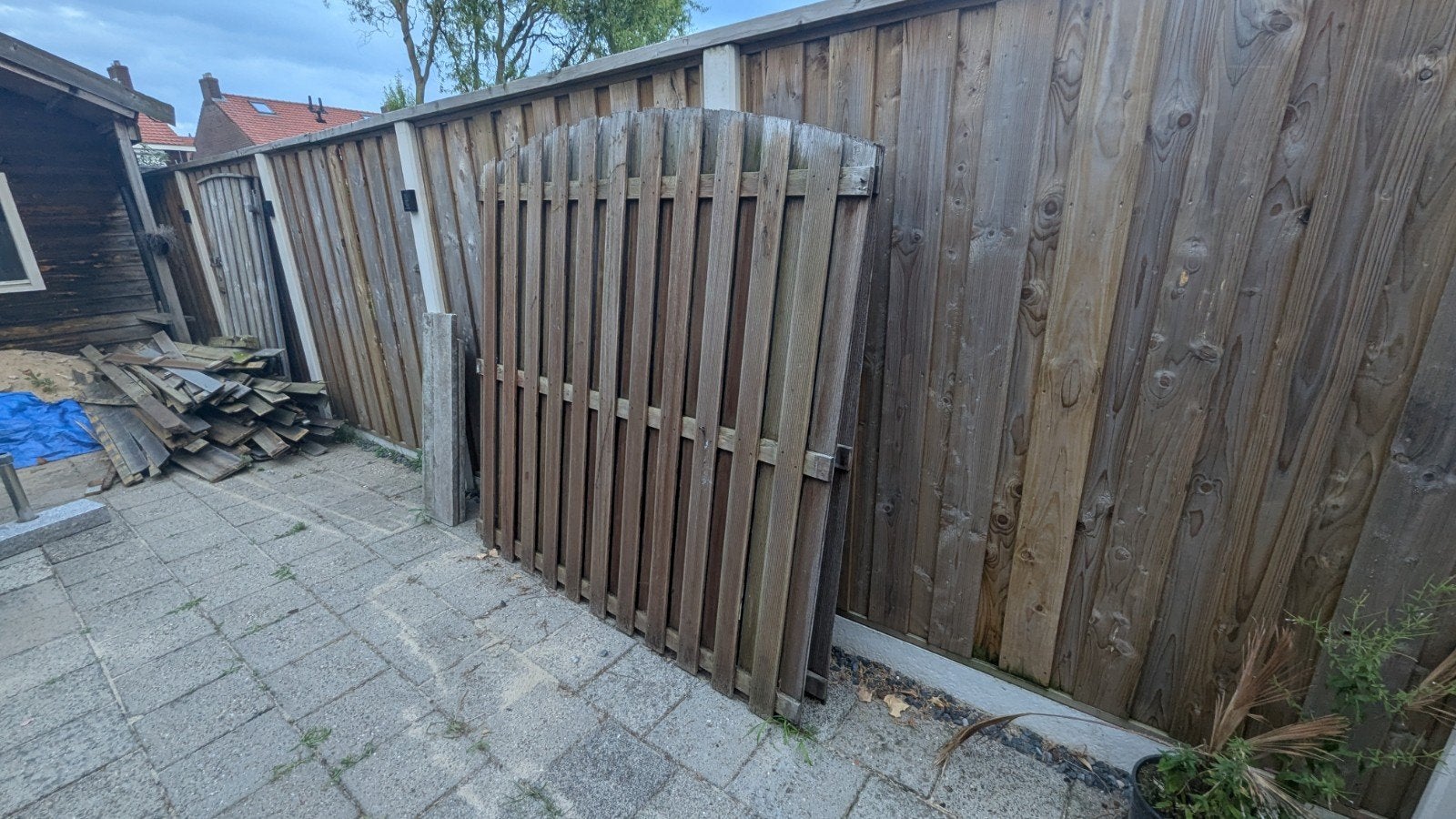 Hardhouten schuttingdelen, Tuin en Terras, Ophalen, 3 tot 6 meter, Hout, 1 tot 2 meter