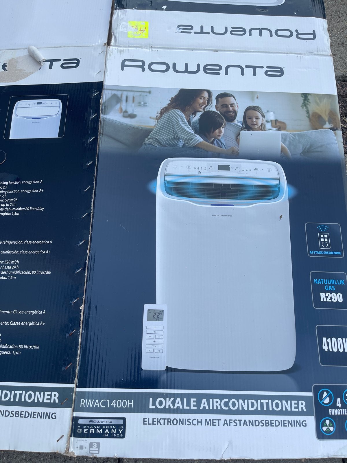 Rowenta RWAC1400H Lokale Airconditioner met Afstandsbedienin, Nieuw, 3 snelheden of meer, Ophalen of Verzenden, Koelen en Ontvochtigen