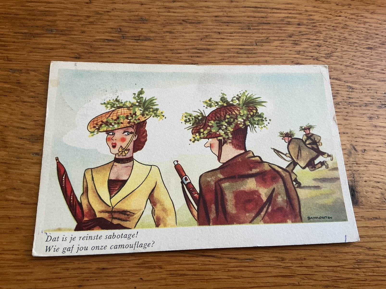 M110 militair Illustrator Baumgarten, Verzamelen, Ansichtkaarten | Themakaarten, Ophalen of Verzenden, Voor 1920, Overige thema's