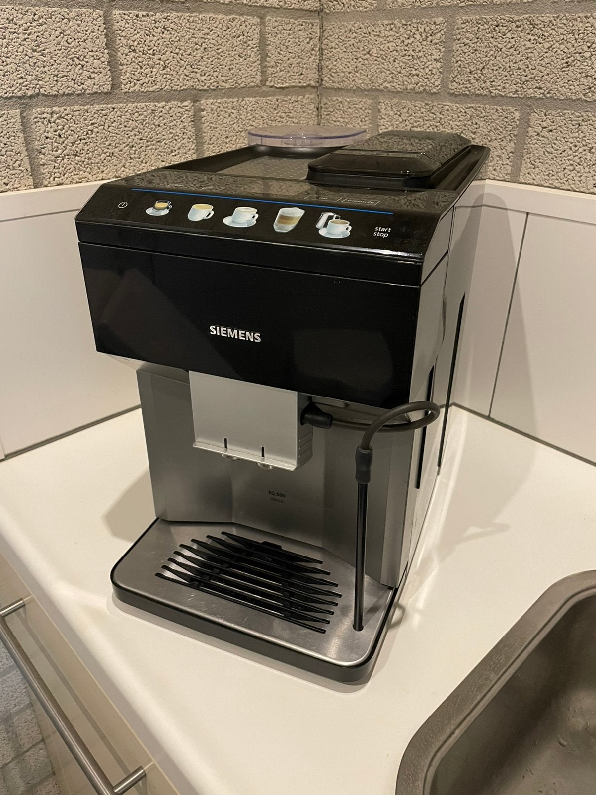 Siemens EQ 500 Classic volautomatische koffiemachine, defect, Witgoed en Apparatuur, Ophalen, Gebruikt, Koffiemachine