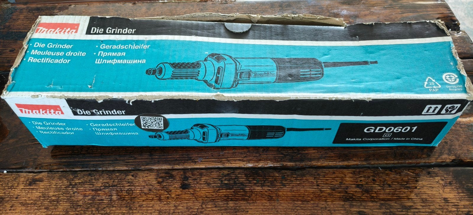 Makita GD0601 Rechte slijper met 5 frezen, Gebruikt, Overige soorten, Ophalen of Verzenden, Makita