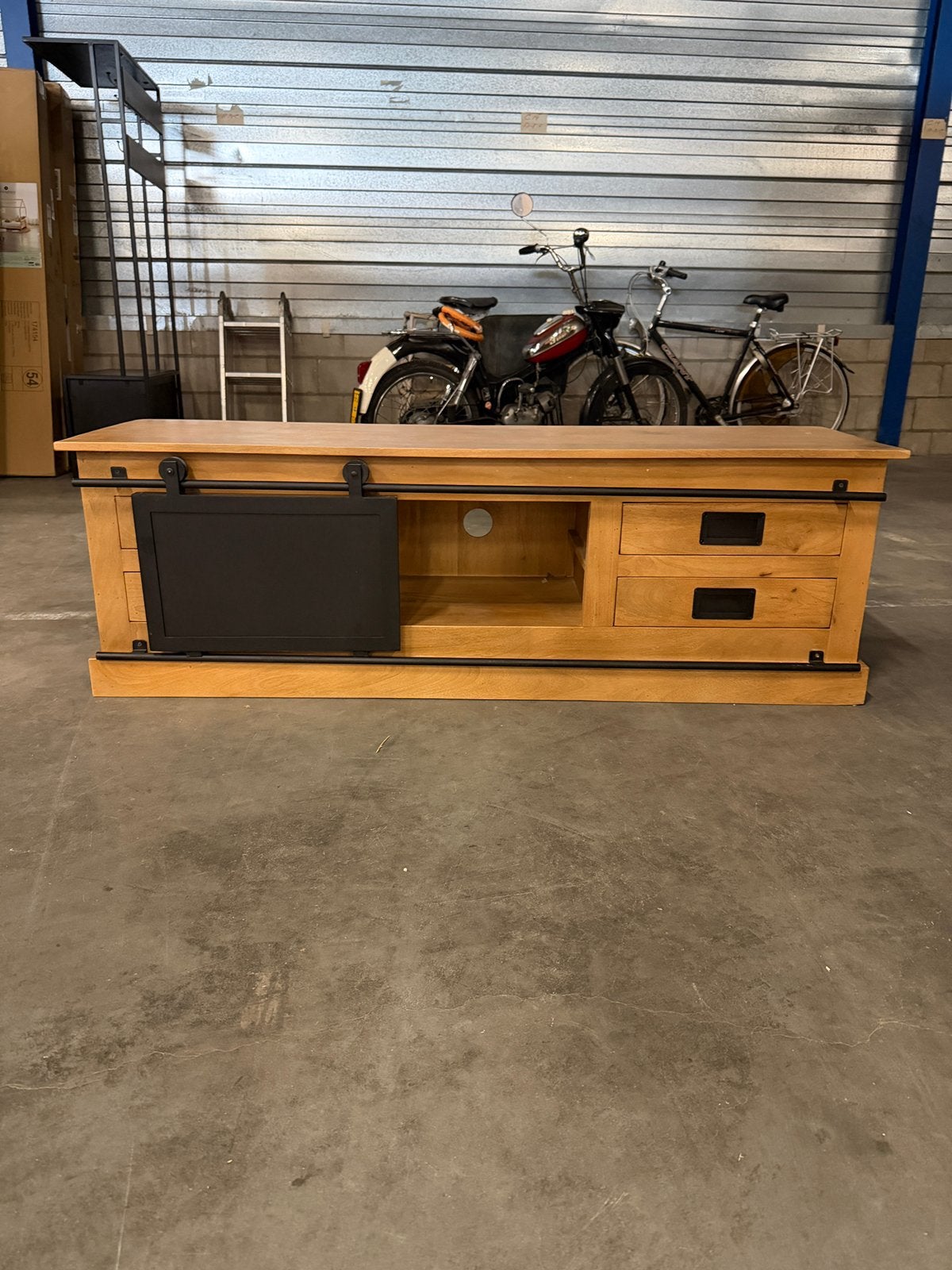 Tv meubel 155 cm., Ophalen, 150 tot 200 cm, Zo goed als nieuw, Minder dan 100 cm