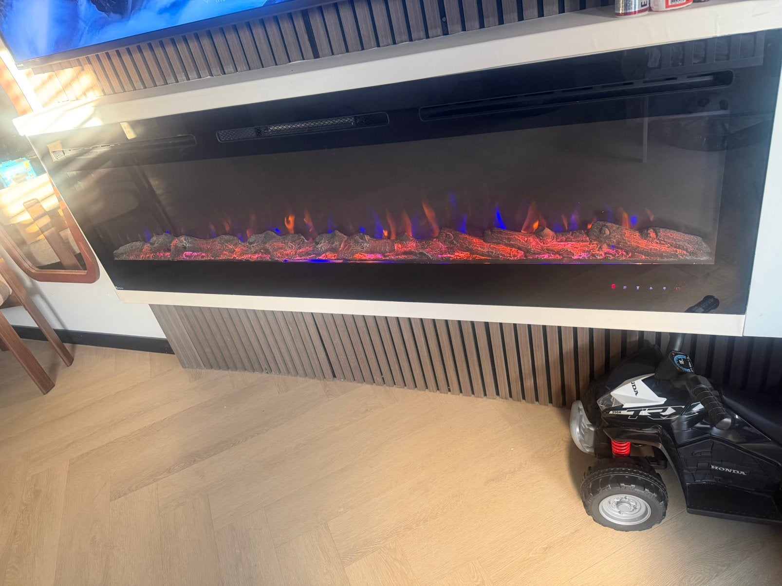 Sfeerhaard Aflamo met warmte, Huis en Inrichting, Haarden, Ophalen, Zo goed als nieuw, Vrijstaande haard, Elektrische haard