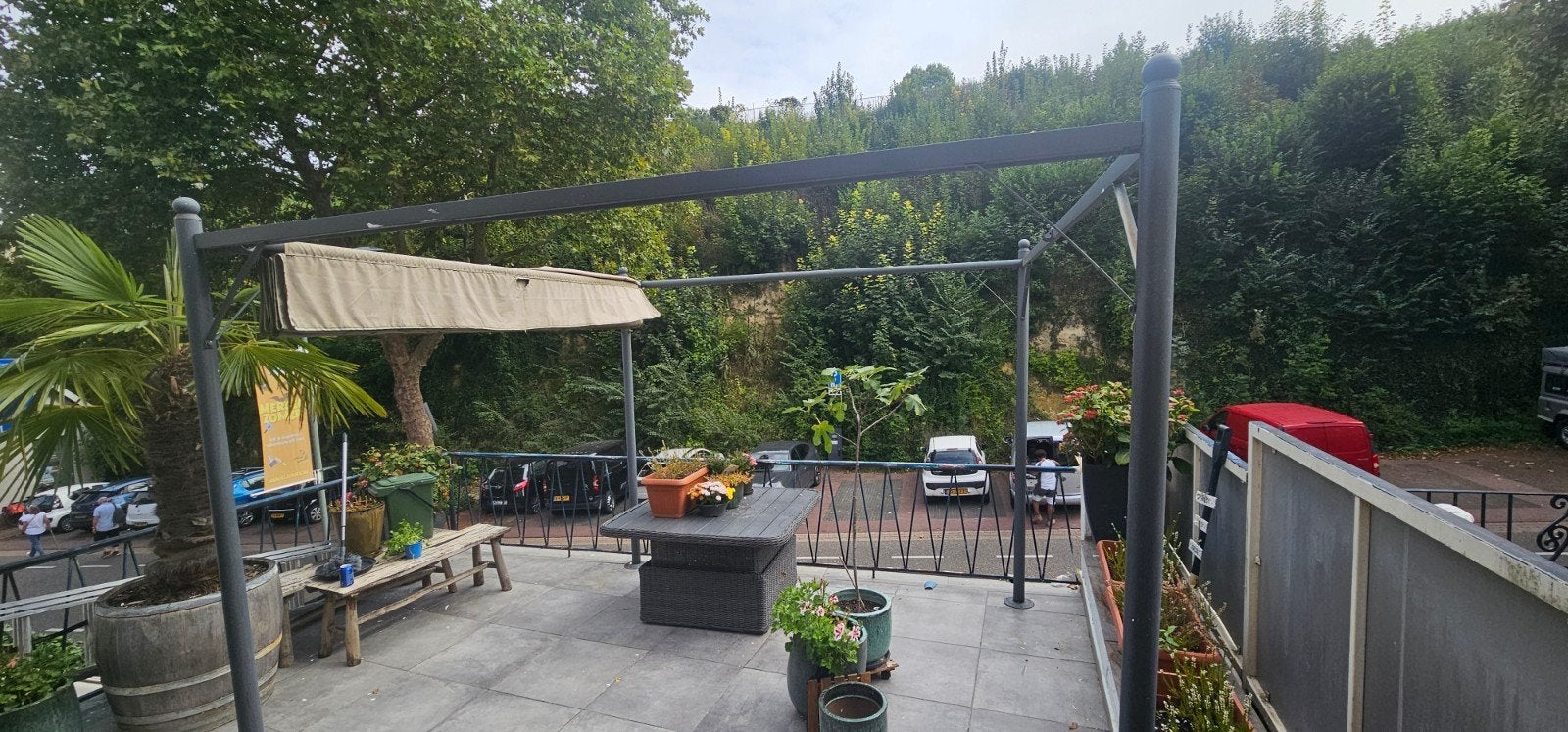Pergola voor terras of tuin GRATIS 3 bij 3, Ophalen, Gebruikt, 2 meter of meer, 4 tot 6 meter