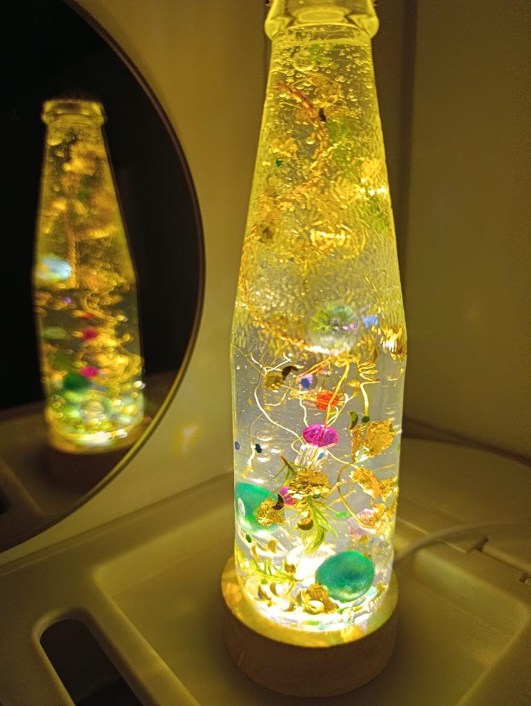 Decoratieve fles lamp - mood maker, Ophalen of Verzenden, Zo goed als nieuw, Minder dan 100 cm, Modern