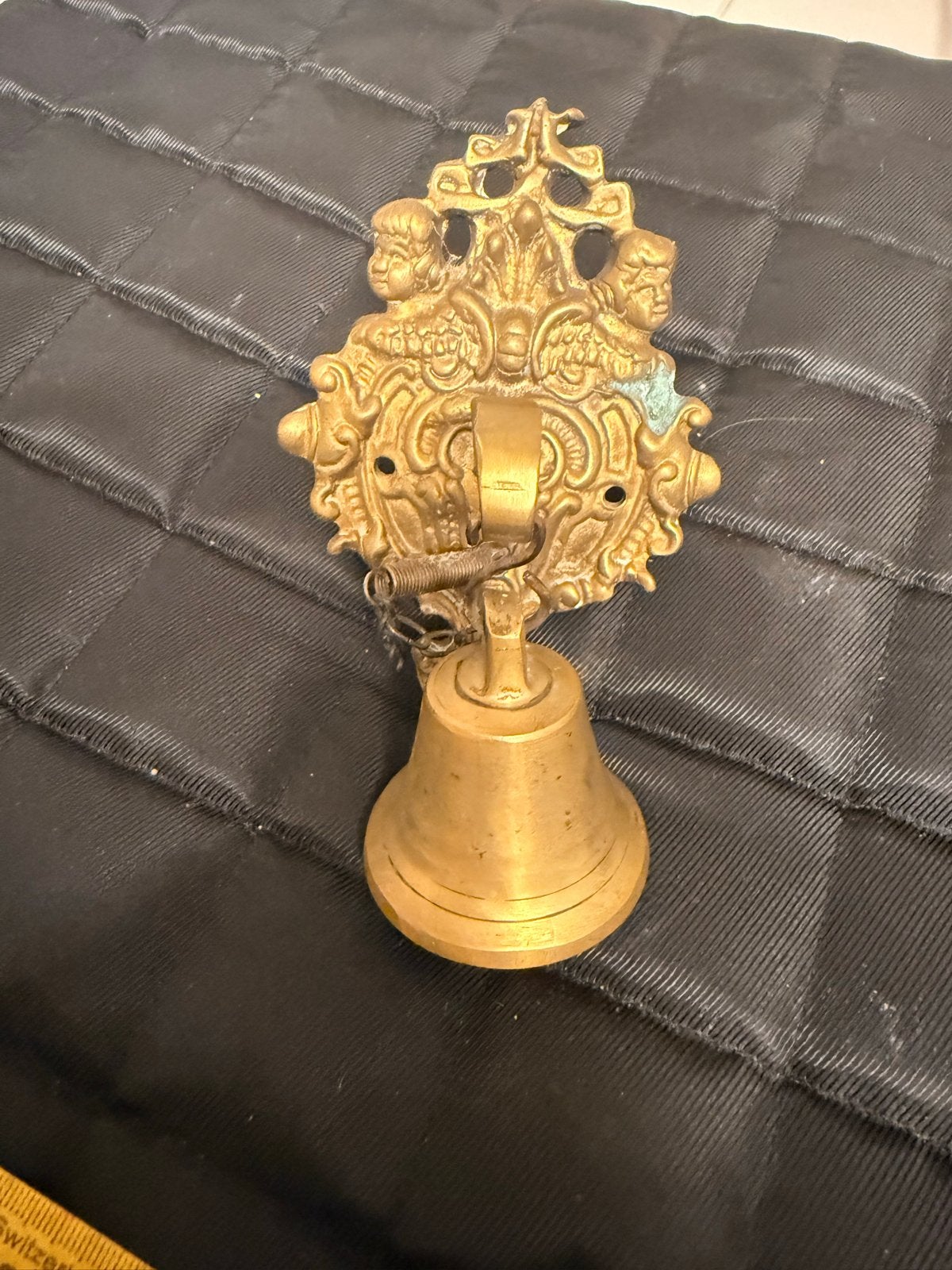 Antieke Messing Deurbel met Engeltjes Decoratie, Ophalen