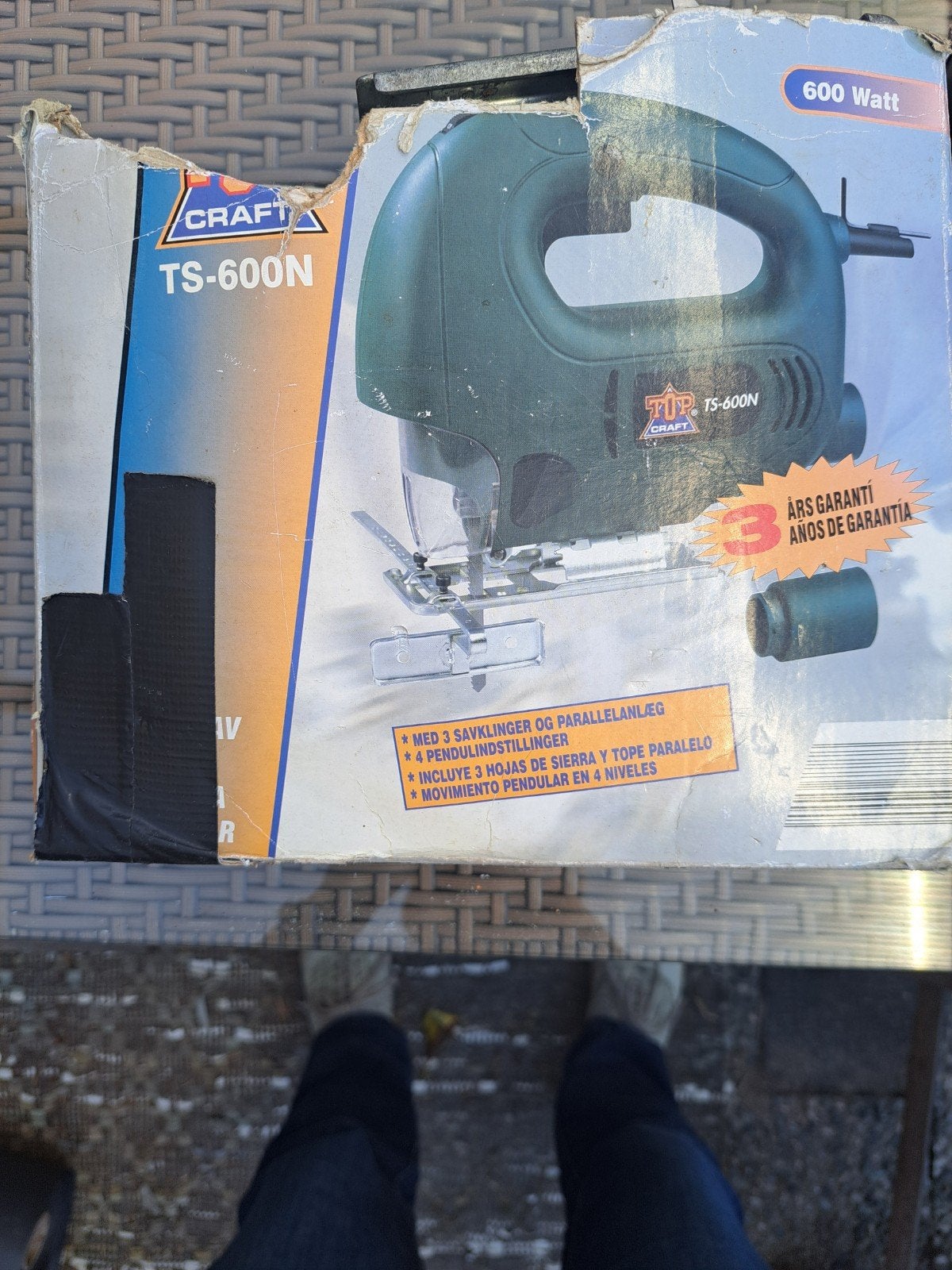 TOP CRAFT Decoupeerzaag TS-600N - 600W met accessoires, Ophalen, Gebruikt, TOP CRAFT, Minder dan 600 watt