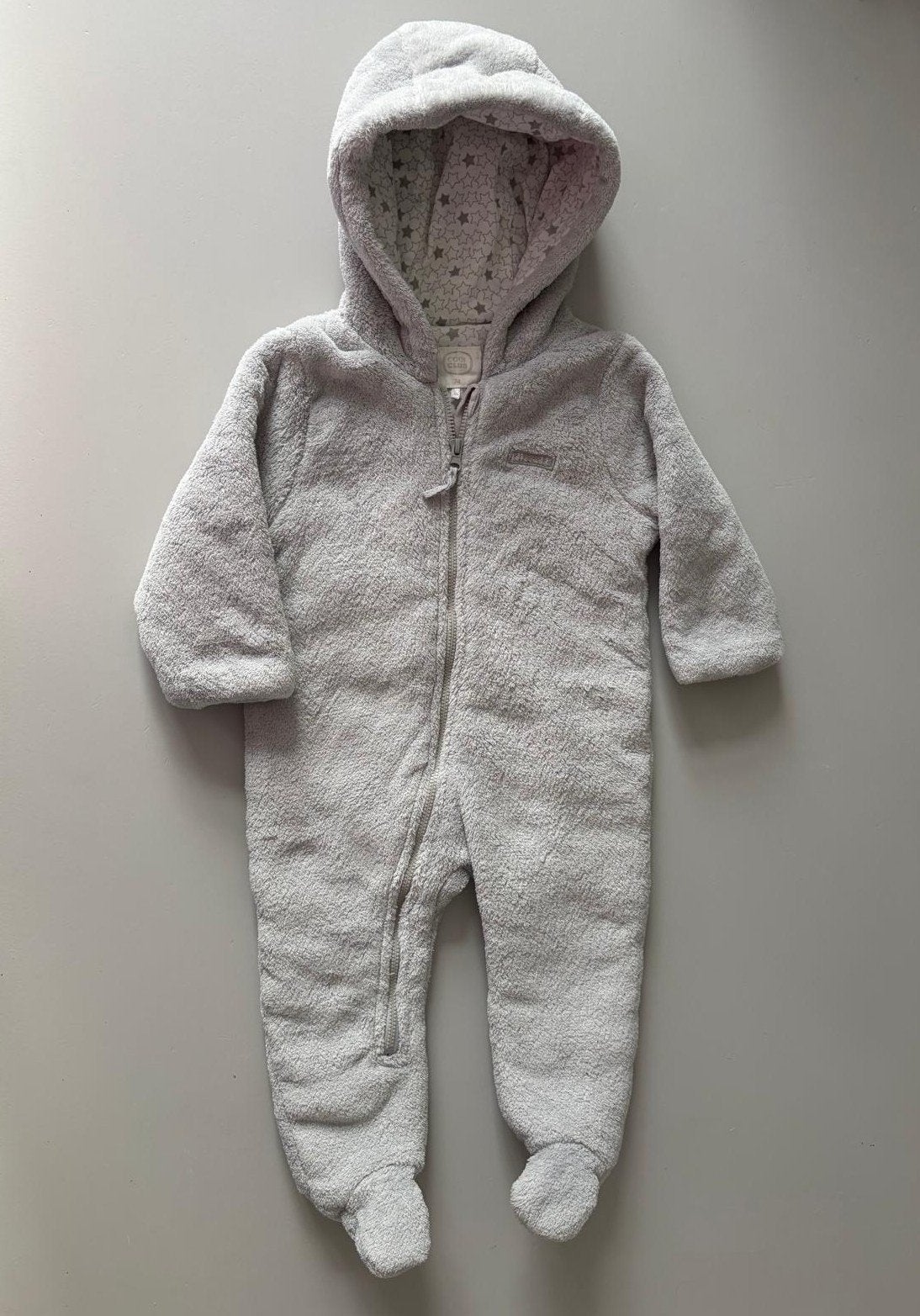 Cool Club Grey Hooded Baby Pramsuit – Size 74, Ophalen of Verzenden, Zo goed als nieuw, Cool Club, Jongetje of Meisje
