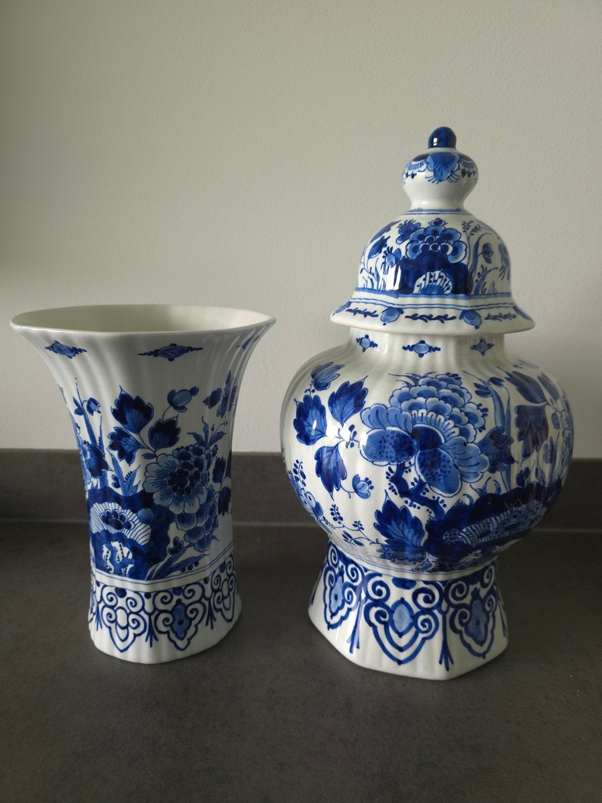 Prachtig Delfts Blauw vazen set - Royal Delft, Ophalen