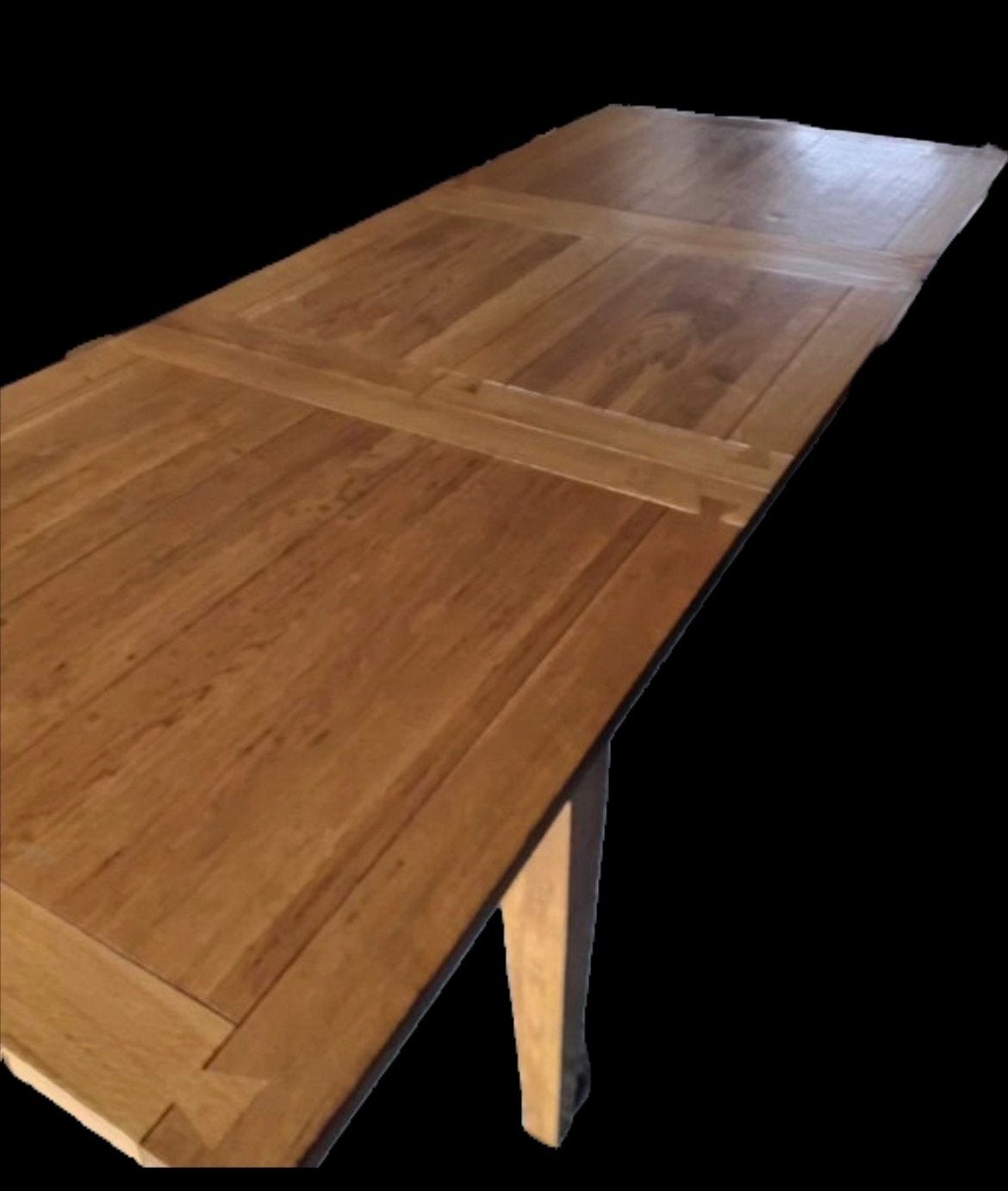 Blank eiken uitschuifbare tafel, Antiek en Kunst, Antiek | Meubels | Tafels, Ophalen of Verzenden
