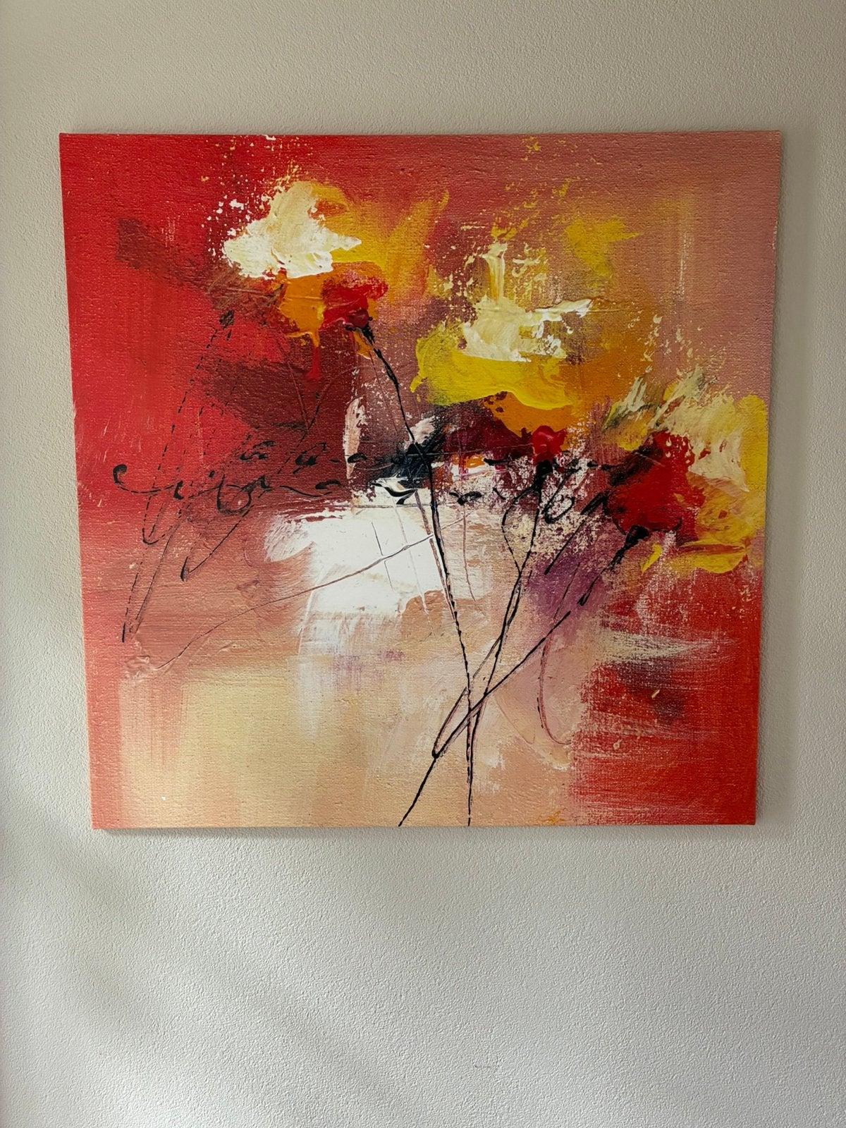 Schilderij 120x120 (Werkaandemuur), Ophalen, Nieuw, 100 tot 125 cm, Schilderij