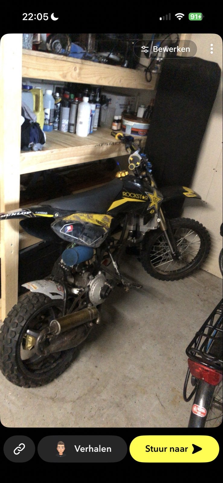 Minarelli scooterblok met pitbike frame - Crossbrommer, Ophalen, Gebruikt, Overige merken