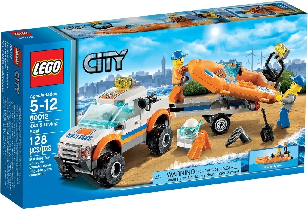 LEGO City 60012 4x4 & Diving Boat, City, Lego, Nieuw, Complete set