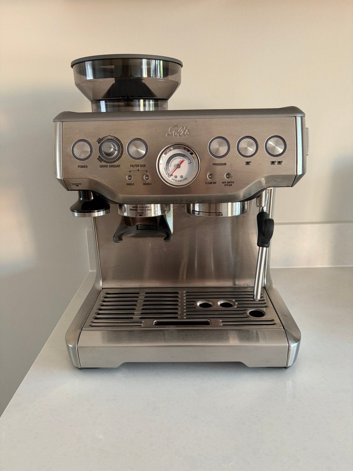 Solis Grind & Infuse pro espressomachine, Witgoed en Apparatuur, 2 tot 4 kopjes, Ophalen, Gebruikt, Espresso apparaat