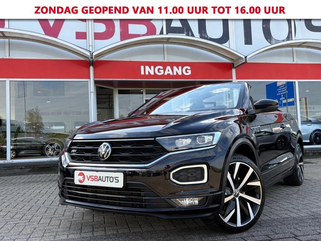 Volkswagen T-ROC CABRIO 1.5 TSI ACT. 150PK AUT. R-LINE CABRI, Auto's, Automaat, Huisgarantie, Zwart, Leder
