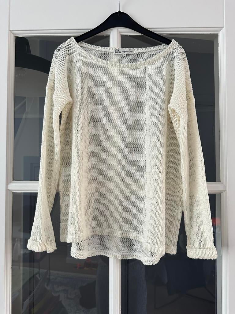 Creme kleurig open gehaakt truitje Bella Ragazza maat XS, Wit, Ophalen of Verzenden, Zo goed als nieuw, Lange mouw