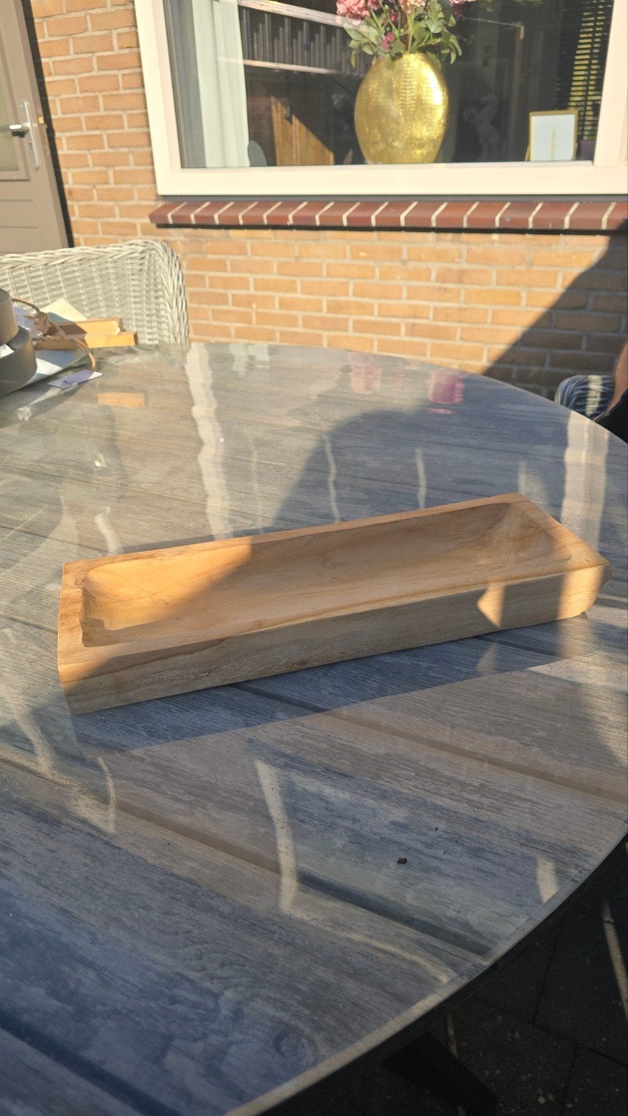 Dijk Natural Collections Teakhouten Schaal - Nieuw, Huis en Inrichting, Ophalen of Verzenden, Nieuw, Bruin, Hout