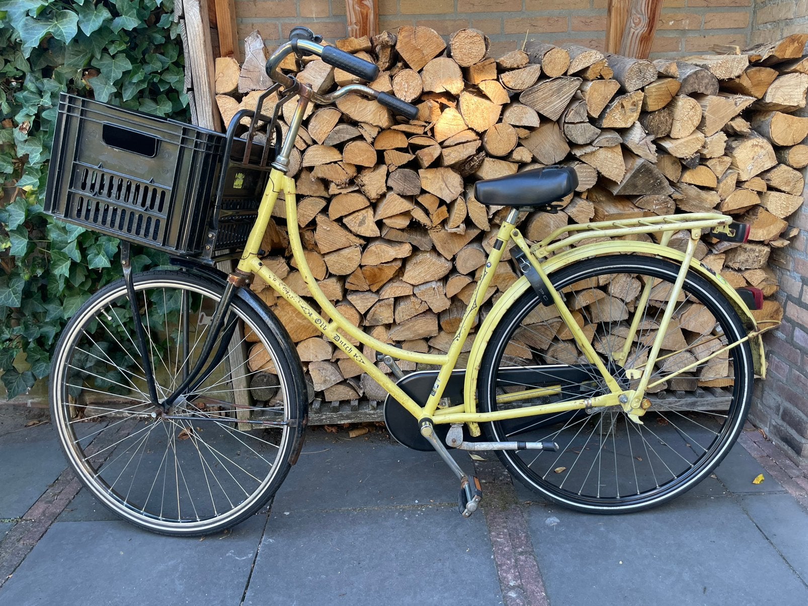 Damesfiets Batavus Old Dutch 52cm (28 inch), 50 tot 53 cm, Ophalen, Gebruikt, Terugtraprem