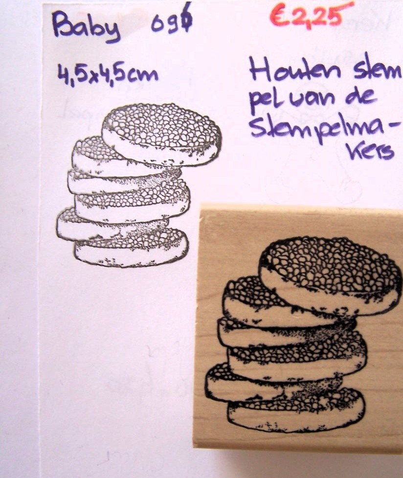 Baby 096 Houten stempel, Ophalen of Verzenden, Gebruikt, Houten stempel
