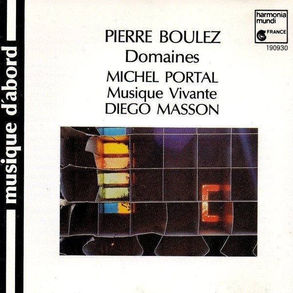 BOULEZ Domaines CD MASSON HM NIEUWSTAAT, Ophalen of Verzenden, Modernisme tot heden, Zo goed als nieuw, Kamermuziek