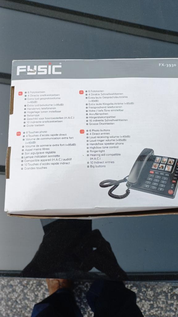 Fysic FX-3930 Senioren Foto Telefoon met Noodknop, Ophalen, Nieuw, 1 handset