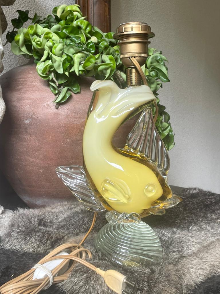 Murano glazen lampenvoet vis, Antiek en Kunst, Ophalen of Verzenden