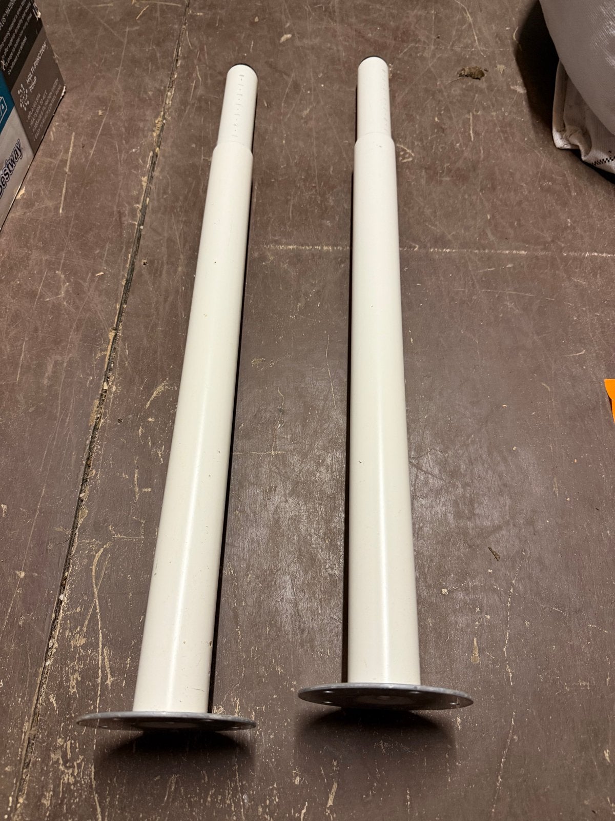IKEA OLOV Tafelpoot - Verstelbaar Wit (2 stuks), Ophalen, Tafelpoot, Minder dan 50 cm, Gebruikt
