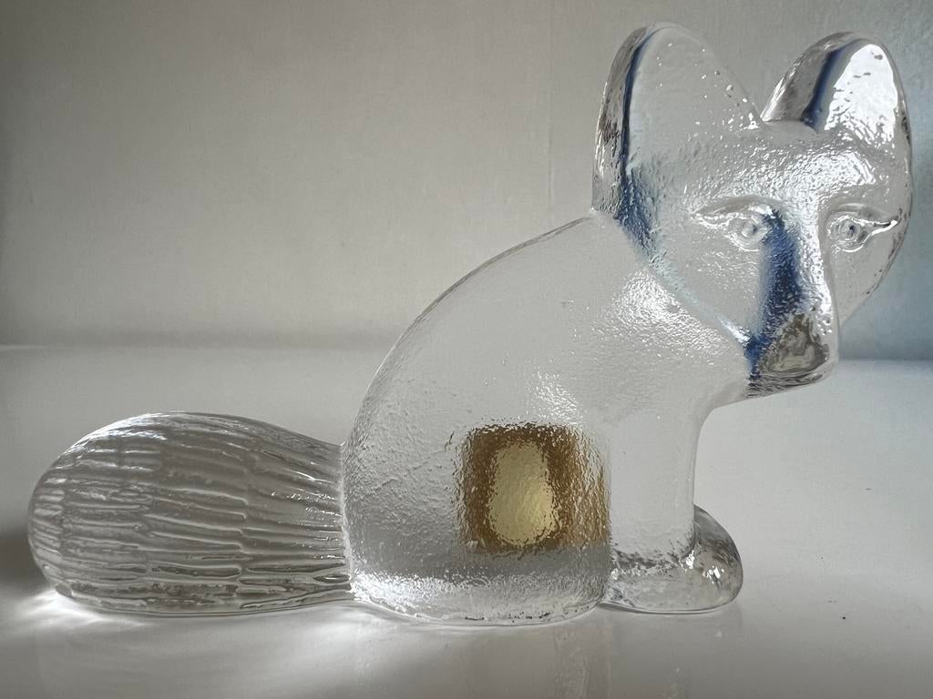 Vintage Lisa Larson~Royal Krona Vos Art Glass Djur I Frihet, Antiek en Kunst, Kunst | Designobjecten, Ophalen of Verzenden