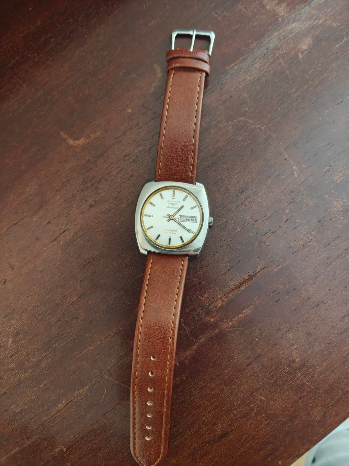 Longines Admiraal, Overige merken, Staal, Polshorloge, Ophalen of Verzenden