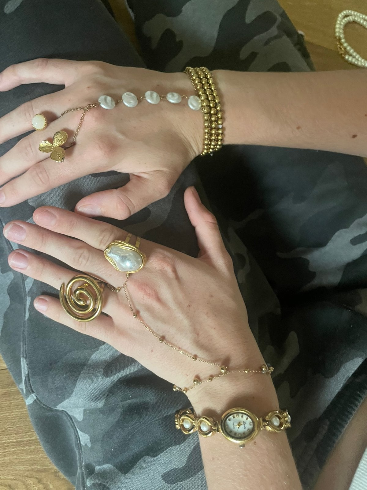 sieraden complete set goud roestvrijstaal, Ophalen of Verzenden, Zo goed als nieuw, Goud