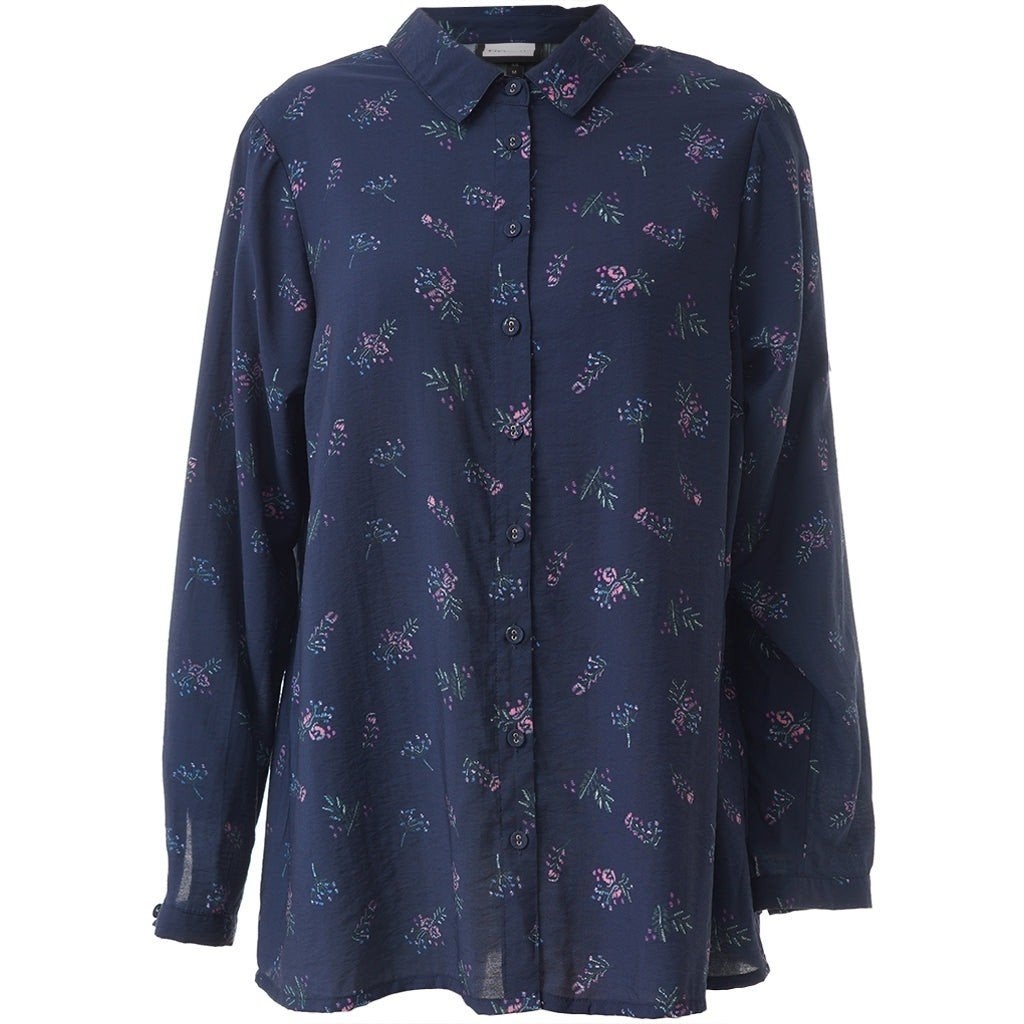 Blauw gebloemde blouse Karina van Gozzip Maat 46/48, G, G, Blauw, G