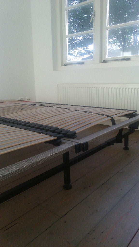 Swiss Sense twee lattenbodems Classic samen met potenset., Ophalen, Gebruikt, Tweepersoons, 80 cm