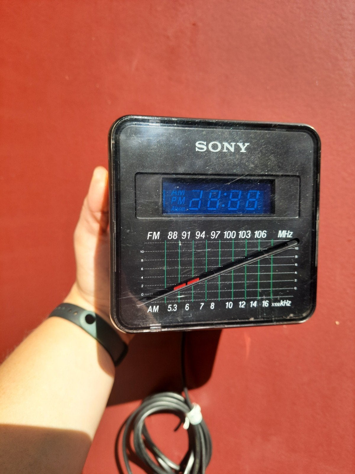 Jaren '80 Vintage Sony Dream Machine Cube ICF-C10W, Ophalen of Verzenden, Gebruikt, Radio