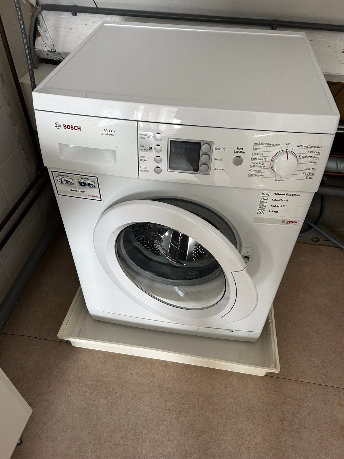 Bosch wasmachine, Witgoed en Apparatuur, Ophalen, Zo goed als nieuw, 85 tot 90 cm, 1200 tot 1600 toeren