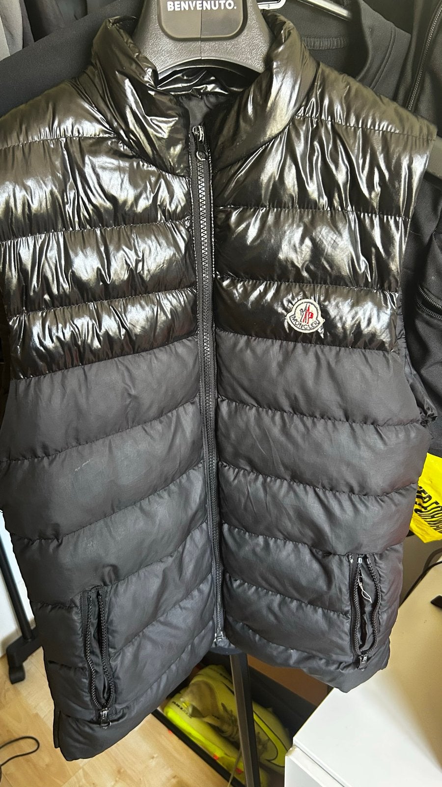 Moncler Bodywarmer Zwart Maat S, Kleding | Heren, Ophalen of Verzenden, Zo goed als nieuw, Maat 46 (S) of kleiner, Zwart