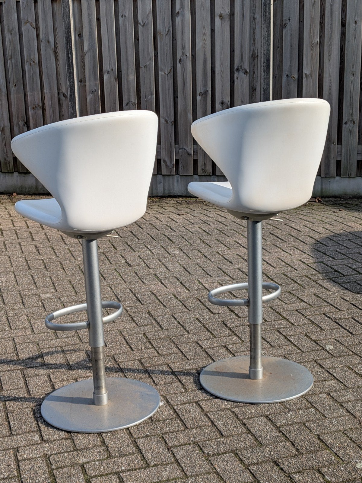 2 x Tonon Barstoelen in hoogte verstelbaar, Ophalen, Gebruikt, In hoogte verstelbaar, 60 tot 90 cm