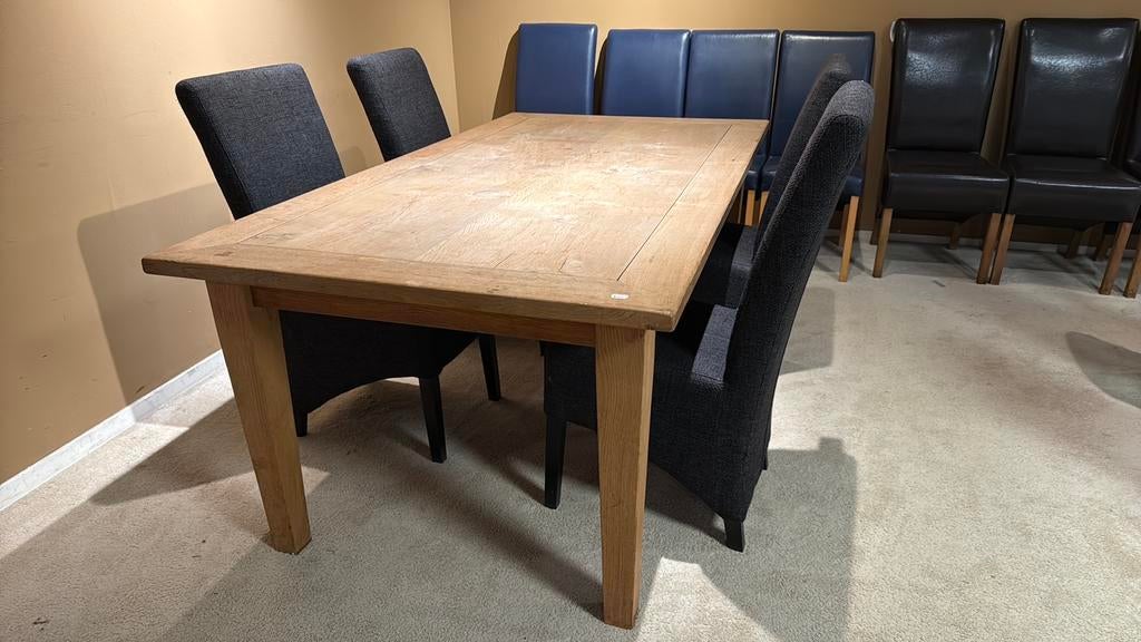 Eettafel eiken massief, Huis en Inrichting, Tafels | Eettafels, Gebruikt, 100 tot 150 cm, 150 tot 200 cm, Rechthoekig, Eikenhout