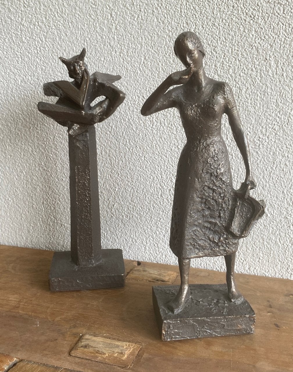 Mariken van Nimwegen en Moenen. Gegoten sculpturen, Ophalen of Verzenden, 20 - 50 cm, Beeld, Europa