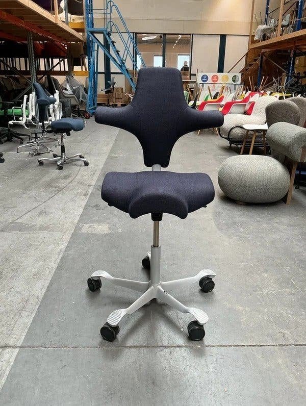 HAG Capisco 8106 Bureaustoel | Zithoogte 50-70cm|Grijs Blauw, Gebruikt, Overige kleuren, -, -