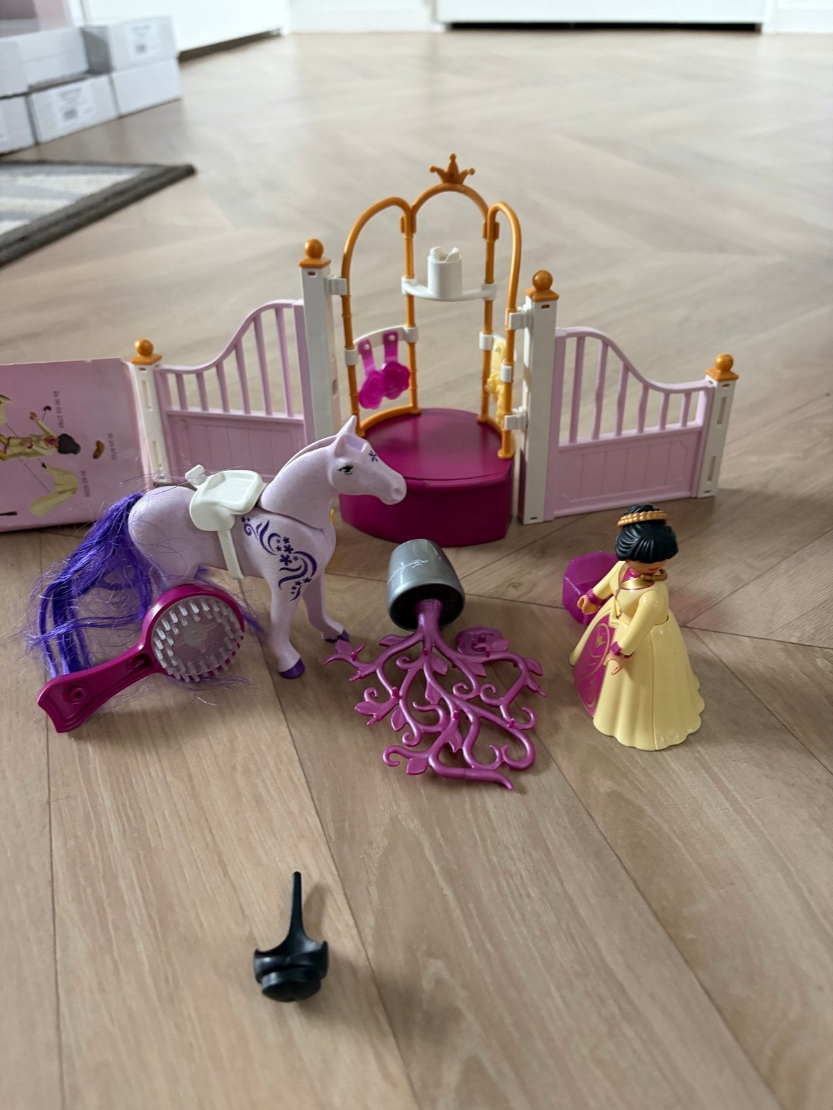Playmobil prinsessen paardenstal met prinses en paard, Ophalen of Verzenden, Gebruikt, Meisje