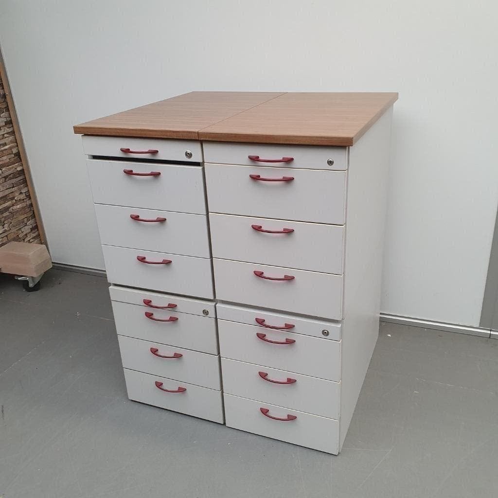 4-delig houten ladeblok met 16 lades - 111x89x79 cm, Ophalen, Kunststof, Gebruikt, Minder dan 100 cm
